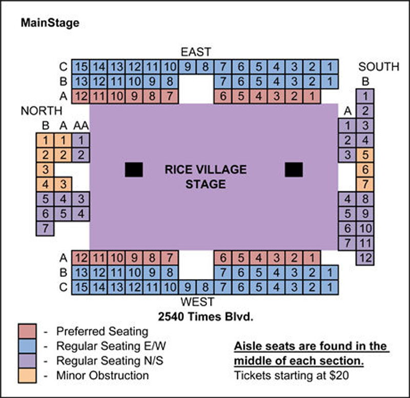 Main Street Theater Seating Chart