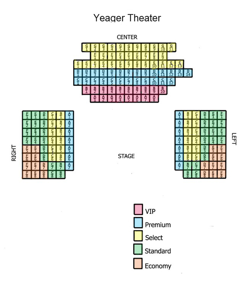 Yeager Theater Seating Chart